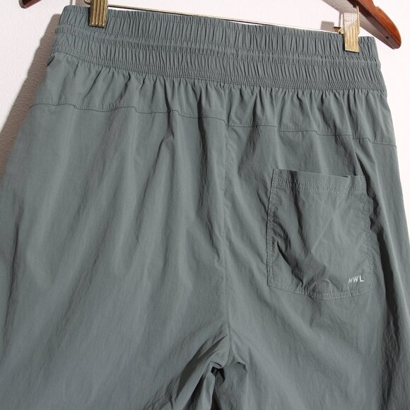 Madewell MWL Track Pants High Rise Straight Leg Pull-On Waist Green Size Medium - Picture 8 of 13